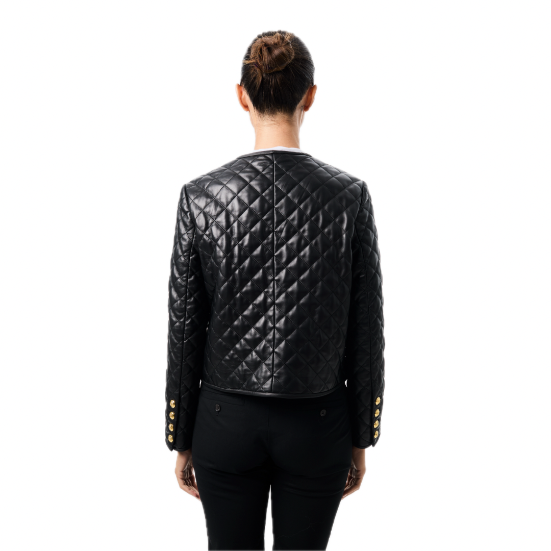 Maje quilted leather jacket online