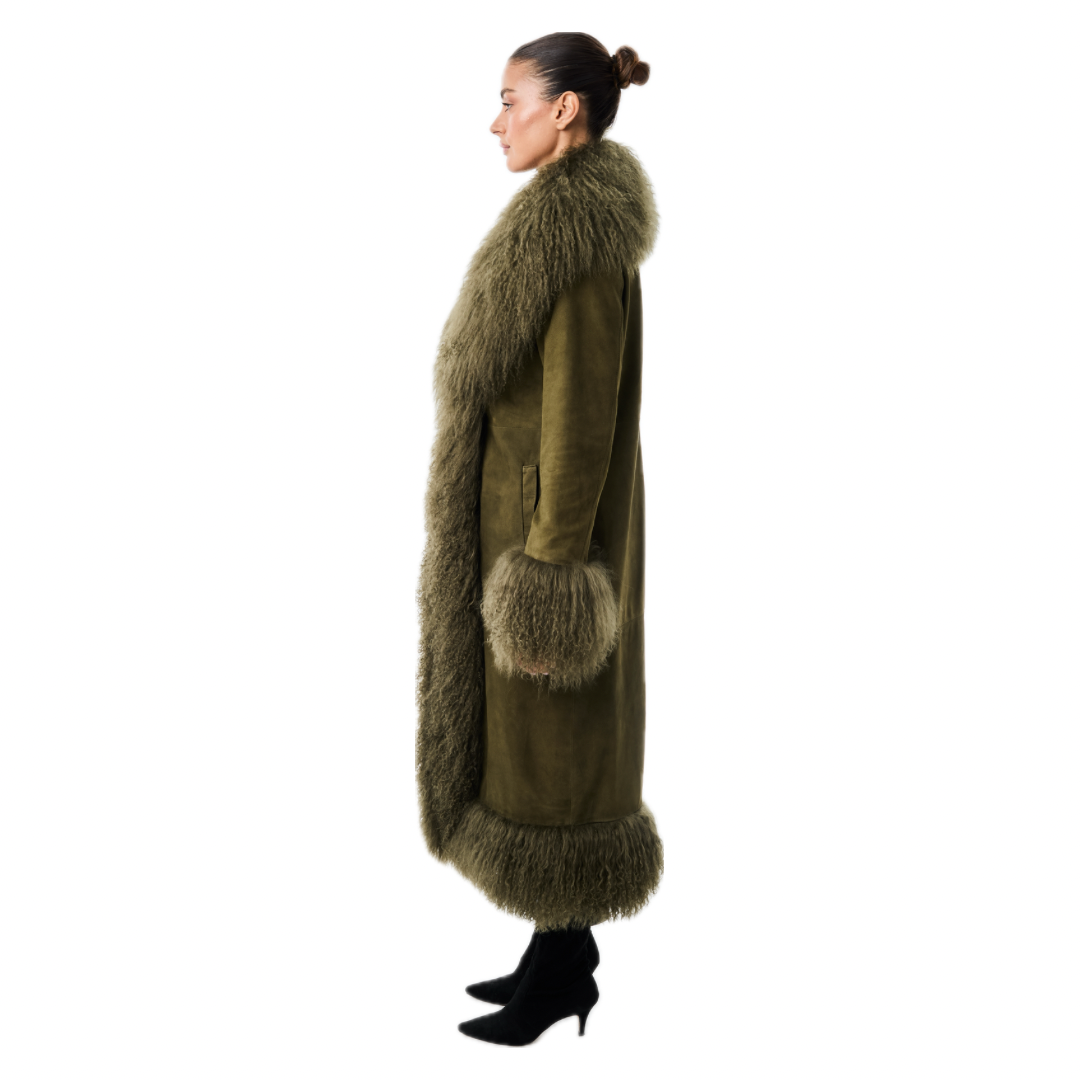 Dorothy Suede Maxi Coat