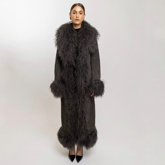 Dorothy Suede Ultra Maxi Coat