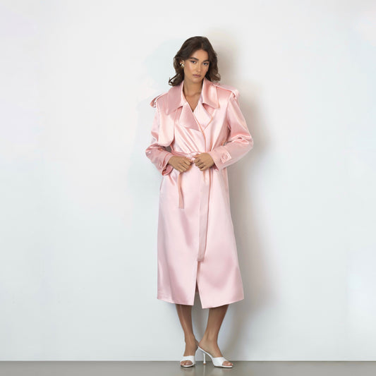 Olivia Satin Trench Coat