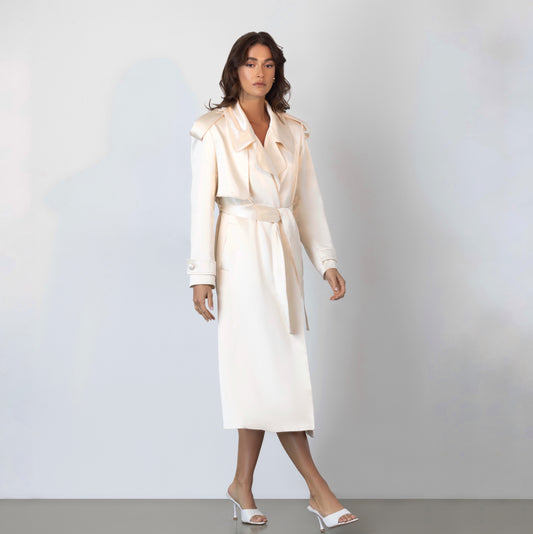 Olivia Satin Trench Coat