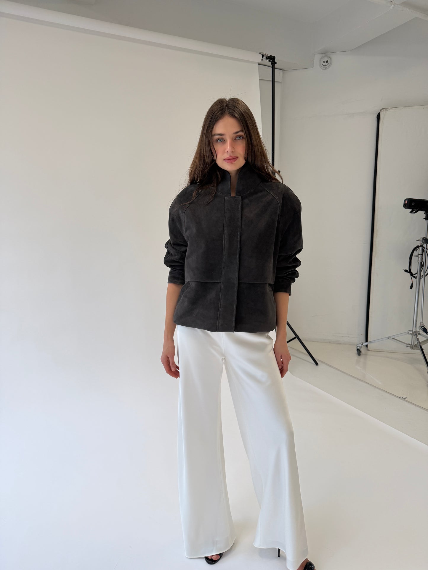 Remy Suede Bomber Jacket