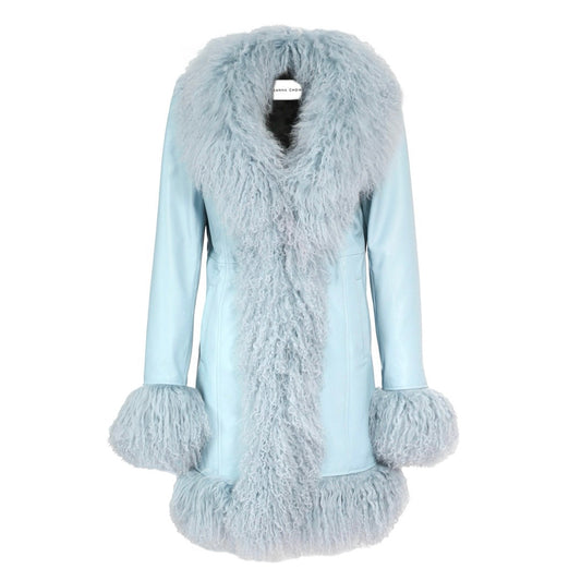 Dorothy Leather Shearling Coat Short Classic