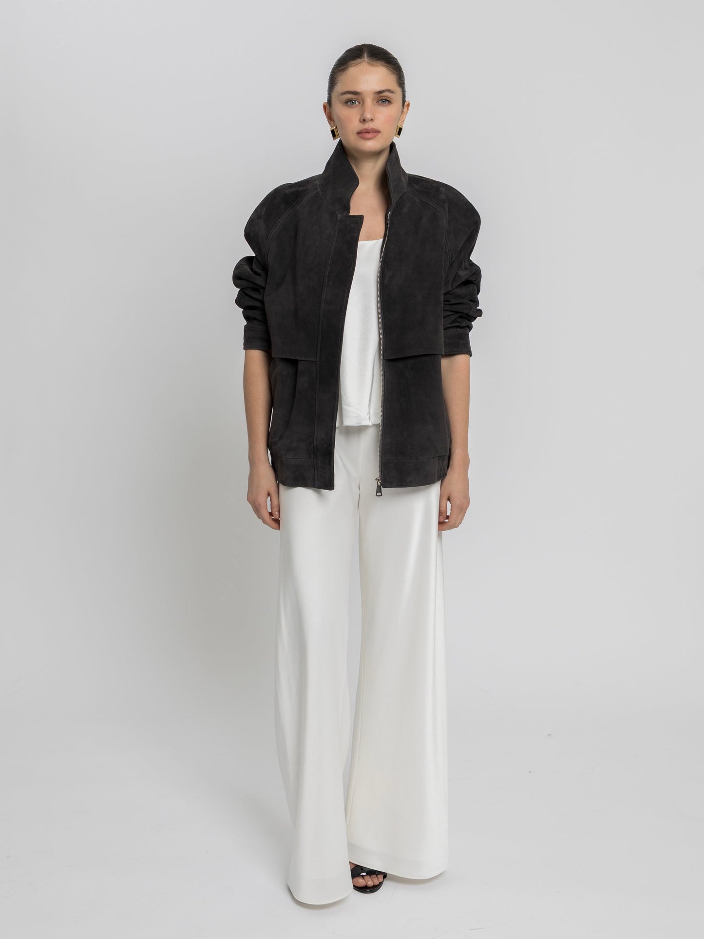 Remy Suede Bomber Jacket