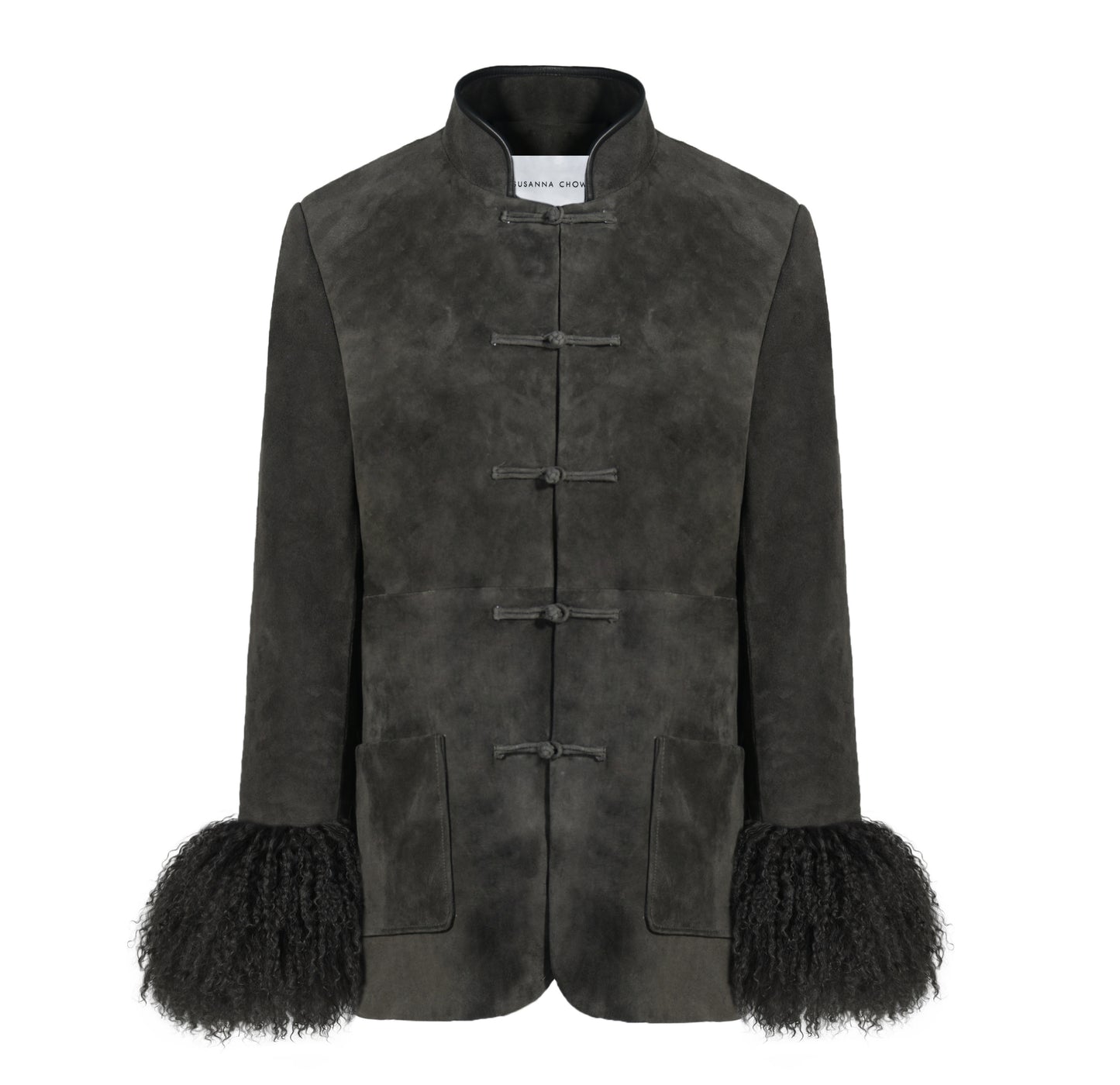 Sylvie Suede Mandarin Jacket