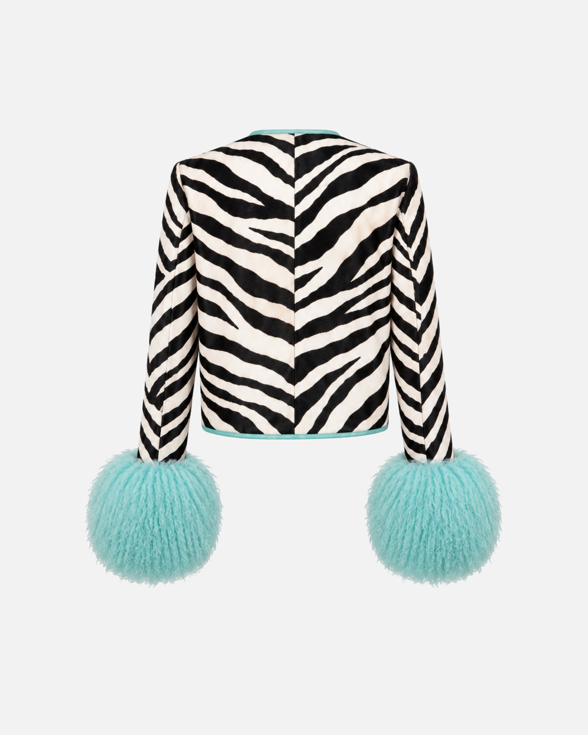 Leandra Zebra Calf Hair Jacket, back
