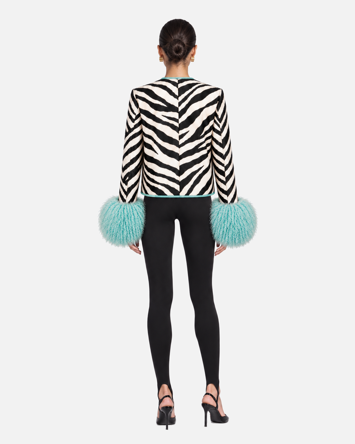 Leandra Zebra Calf Hair Jacket