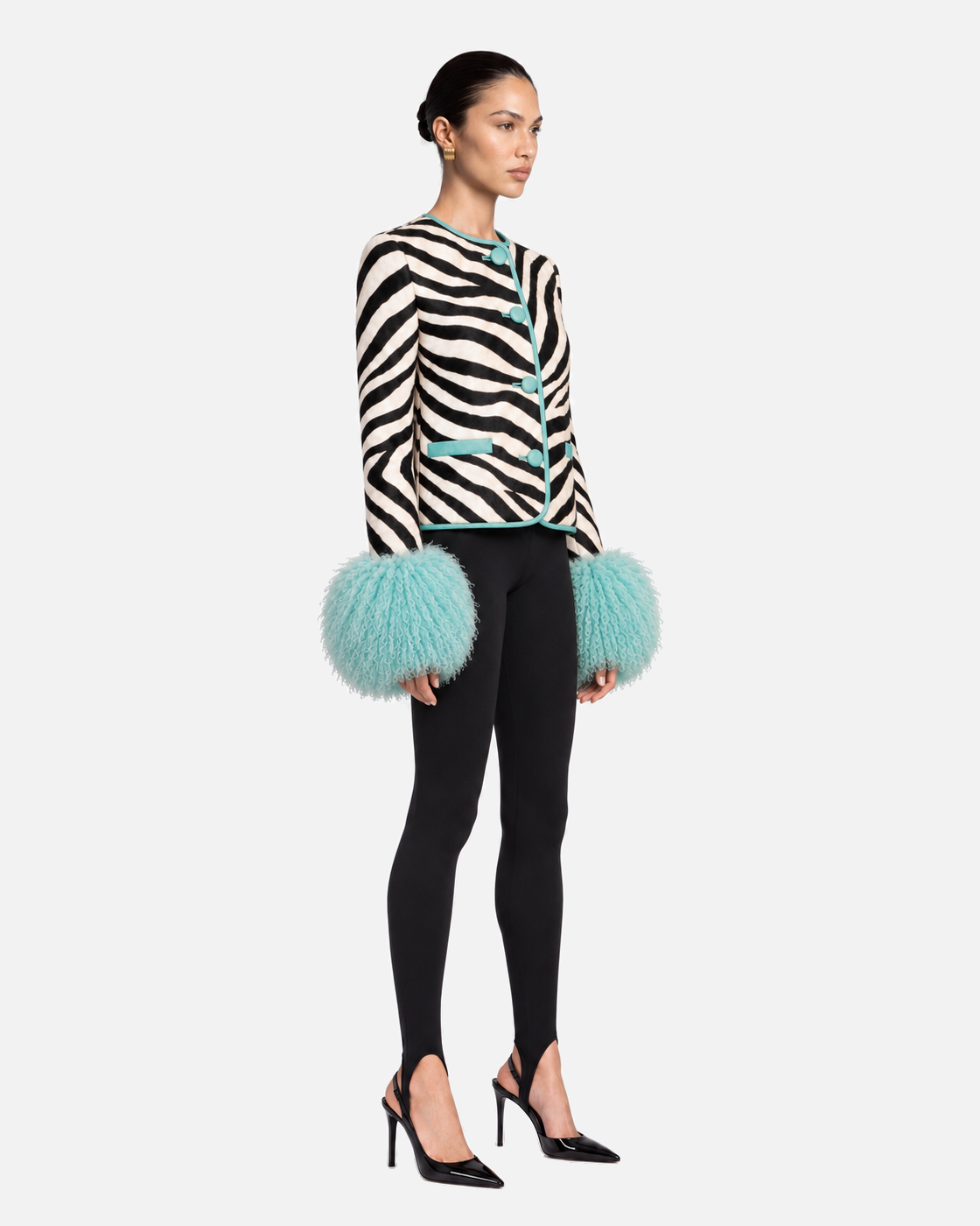 Leandra Zebra Calf Hair Jacket