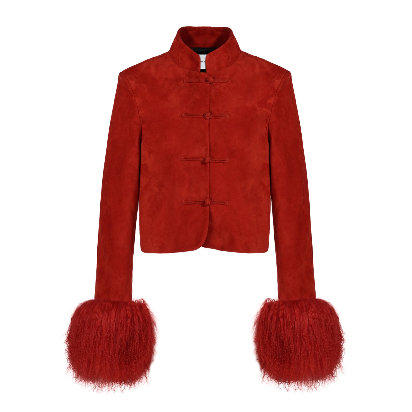 Leighton Shearling Trim Suede Jacket