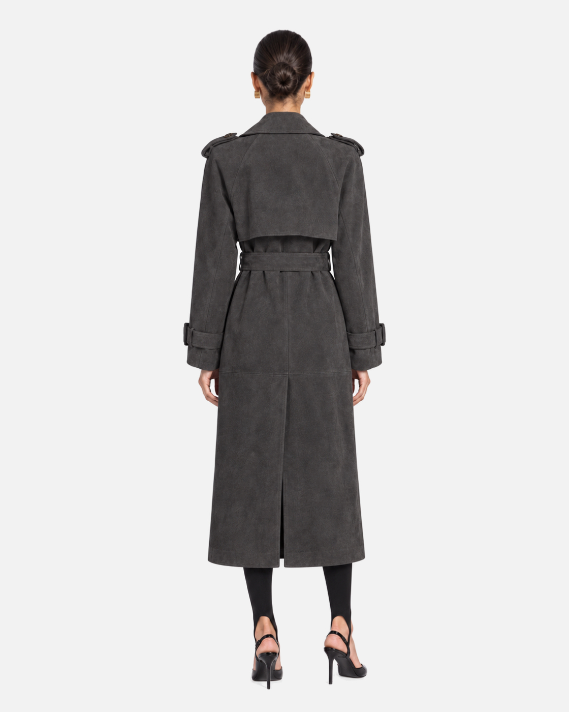 Madison Suede Trench Coat
