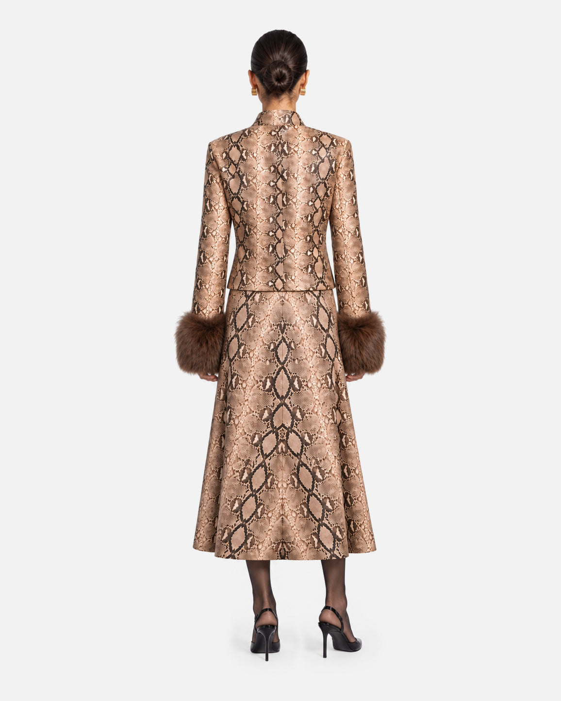 Alara Python Maxi Skirt