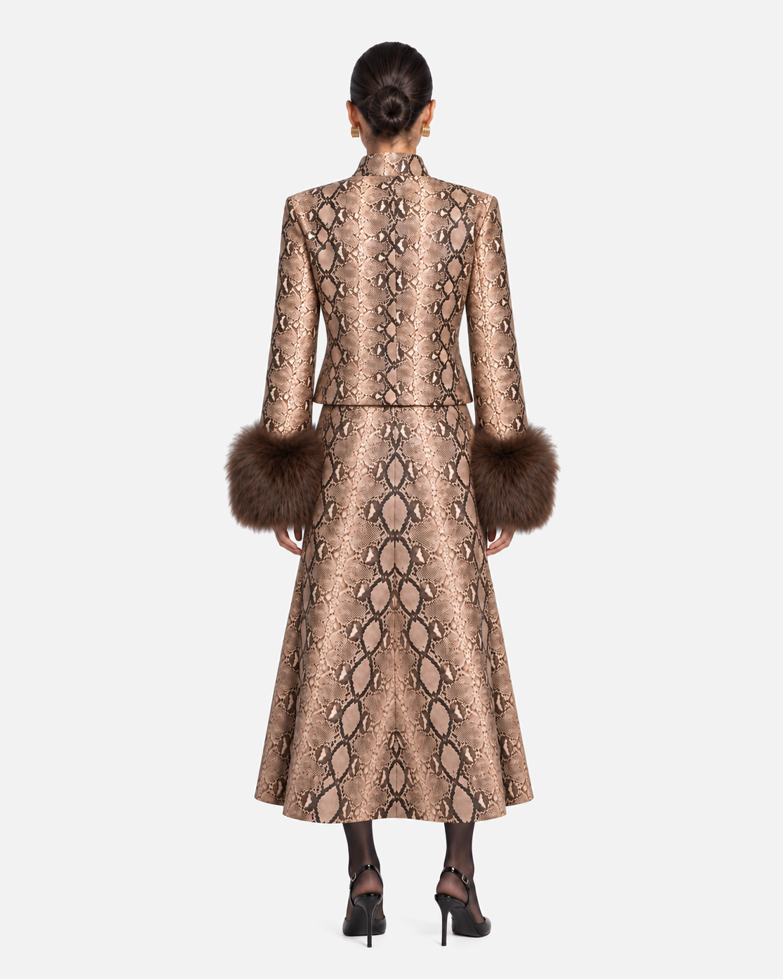 Alara Python Maxi Skirt