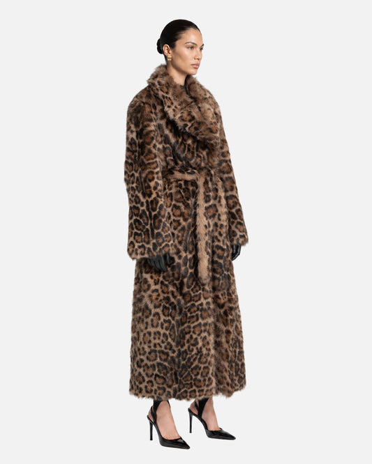 Raissa Shearling Coat, model side view