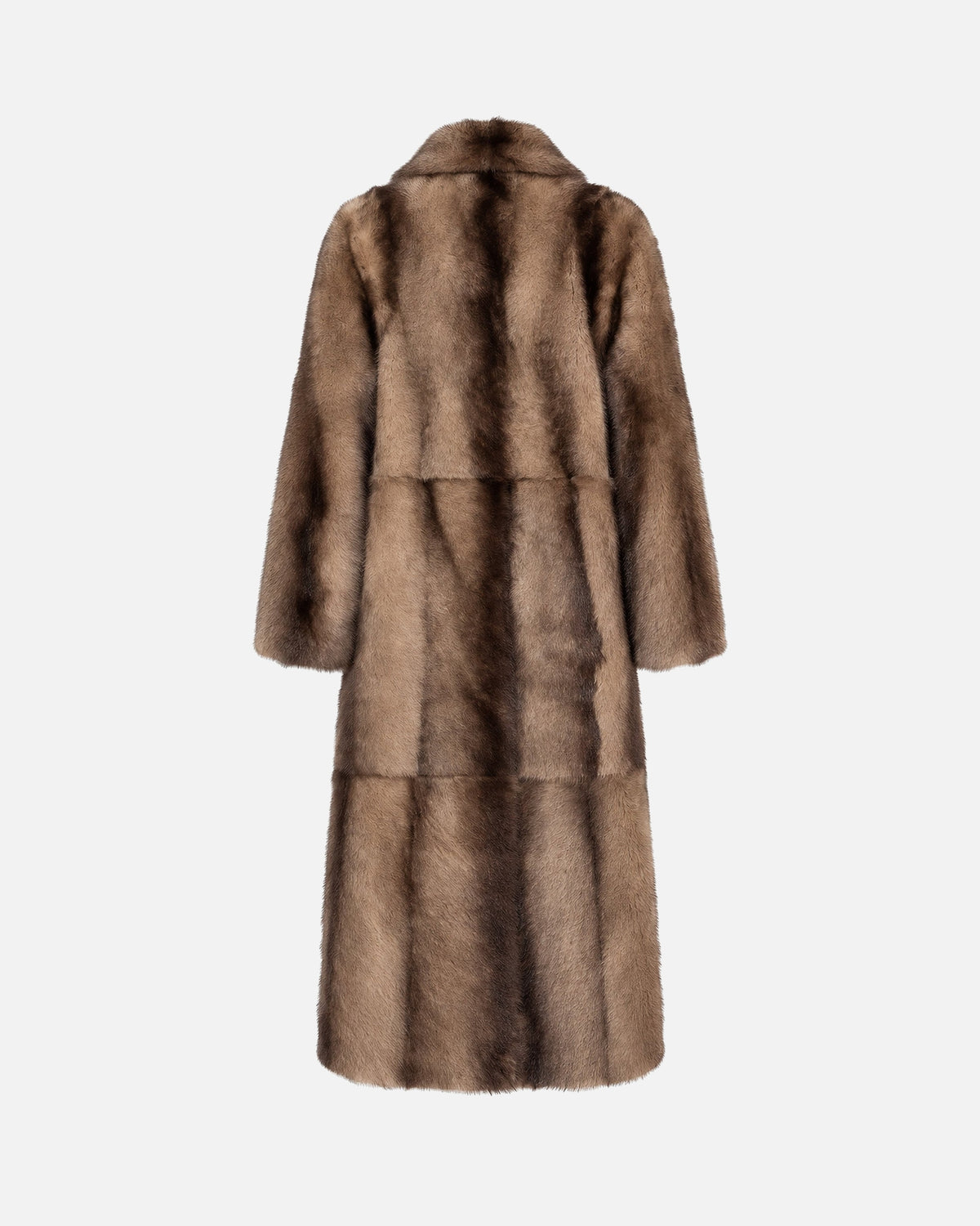 Sasha Shearling Coat in Brown, back view