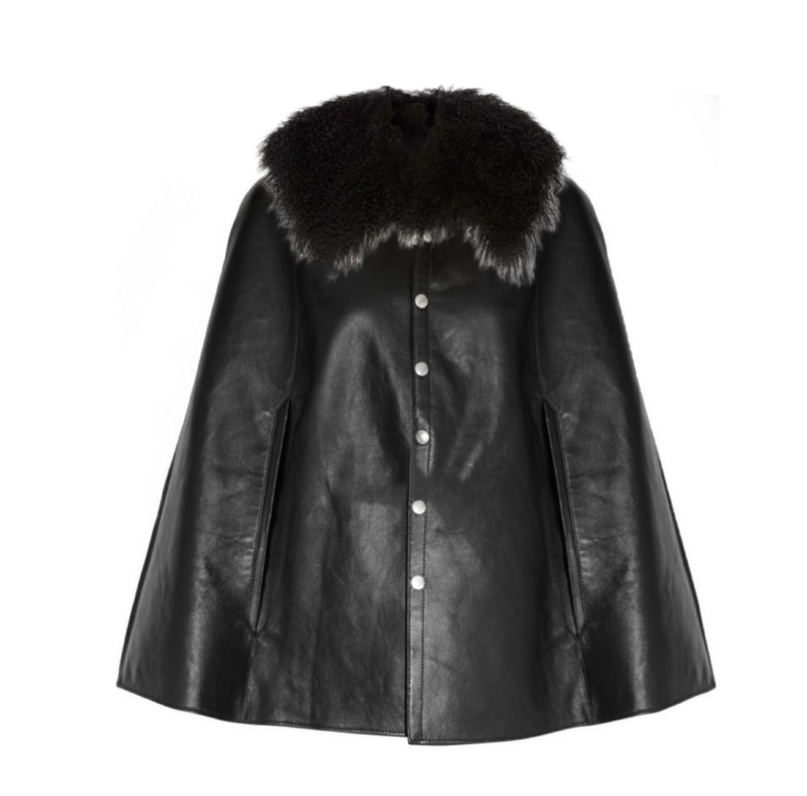 Sheila Leather Cape Coat SUSANNA CHOW