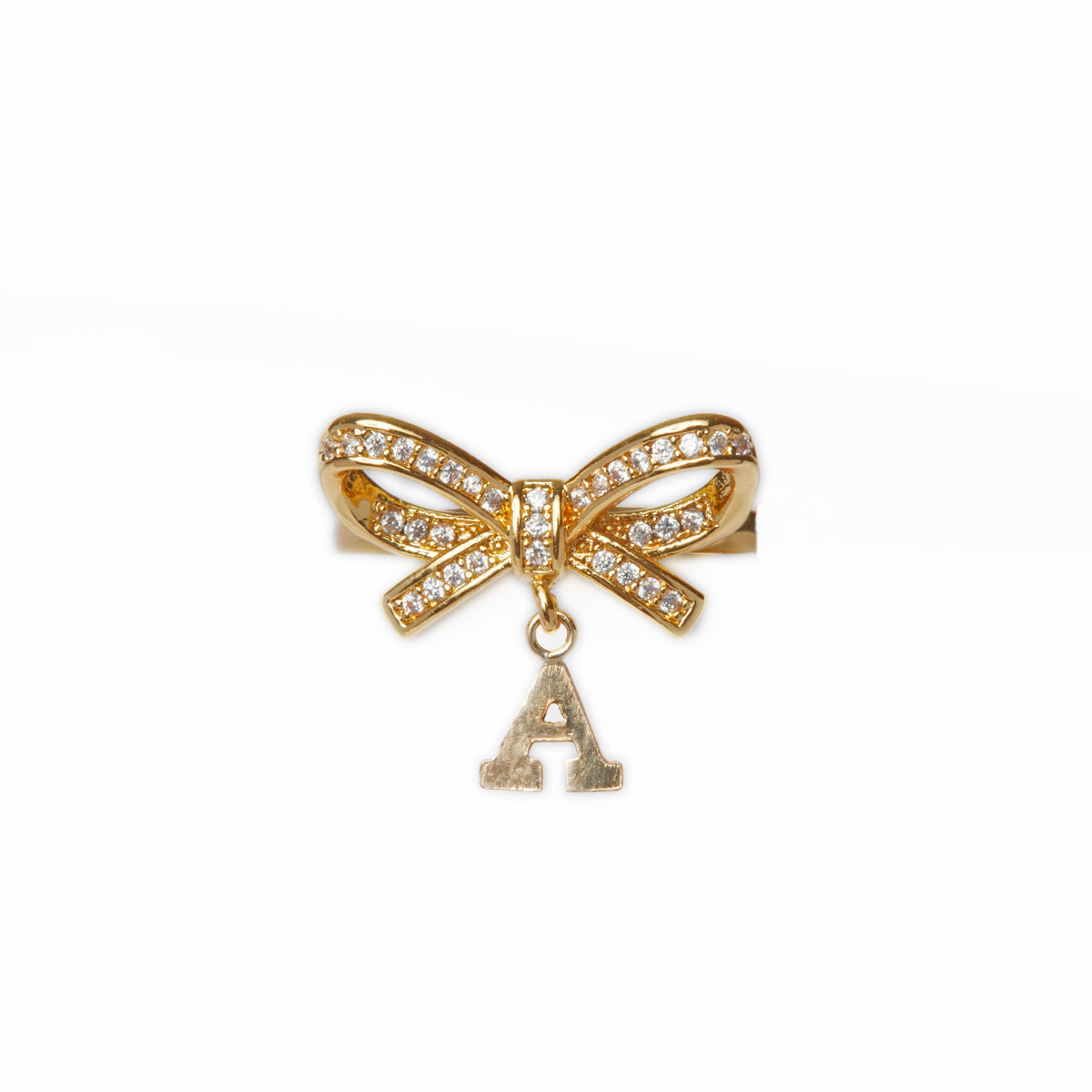 Theodora Letter Charm Ring