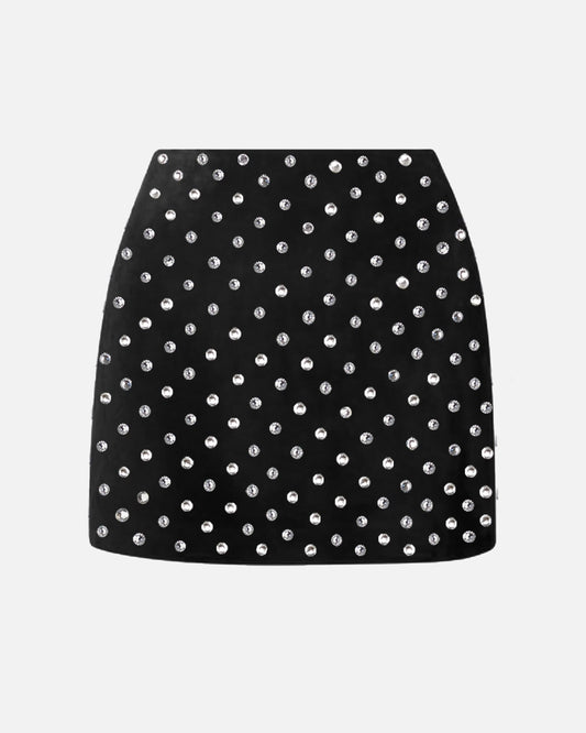 Alara Diamanté Suede Skirt
