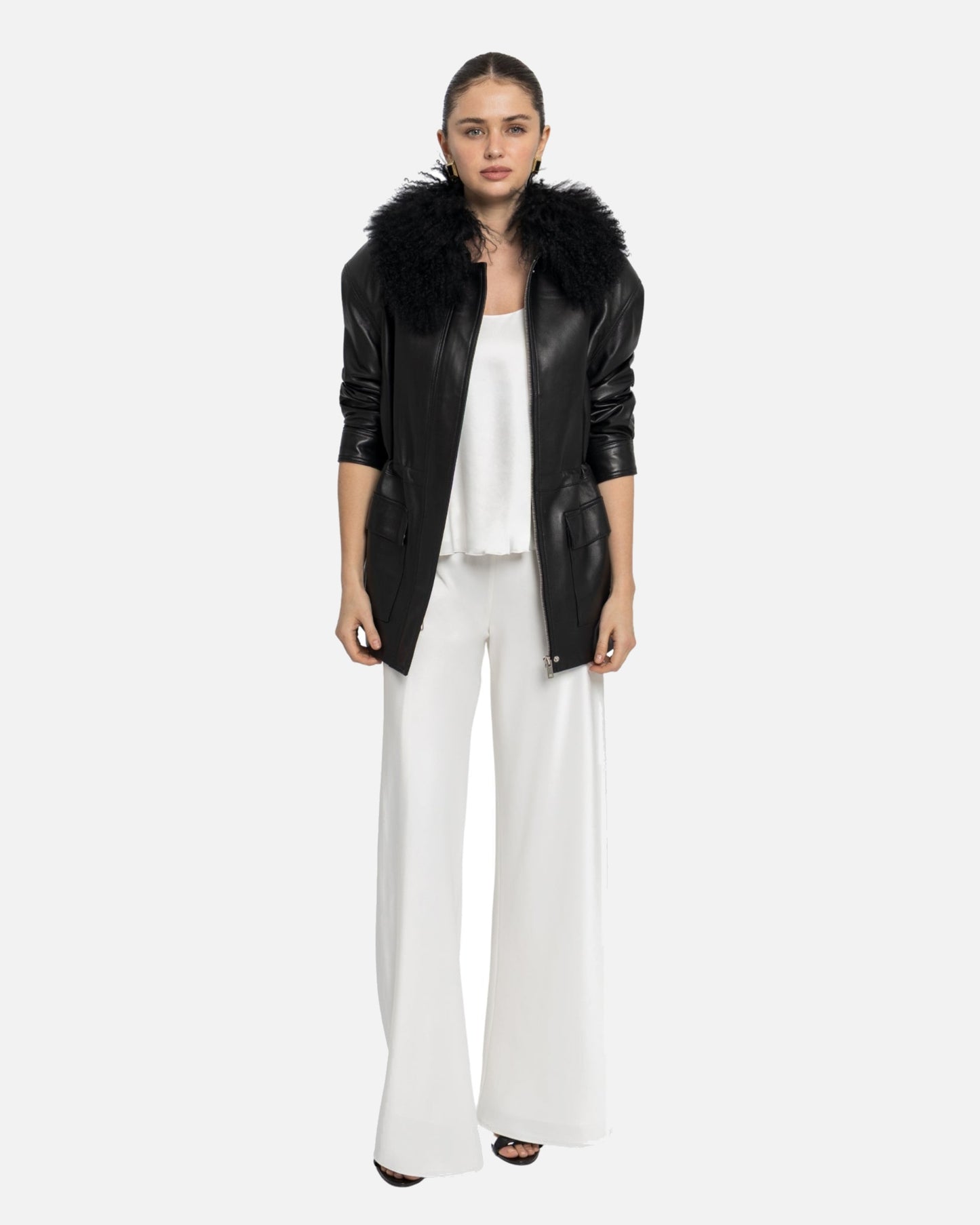Allegra Leather Field Jacket