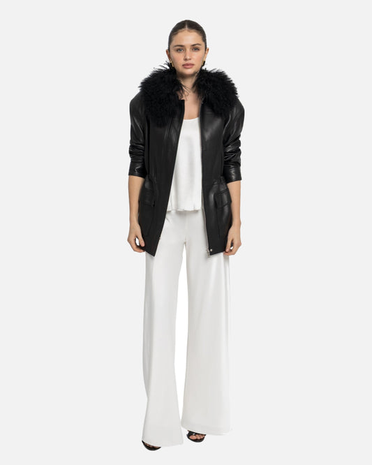 Allegra Leather Field Jacket