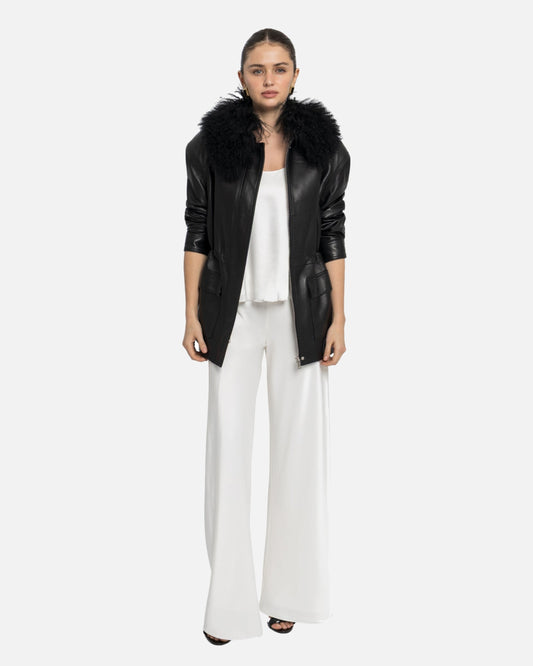 Allegra Leather Field Jacket