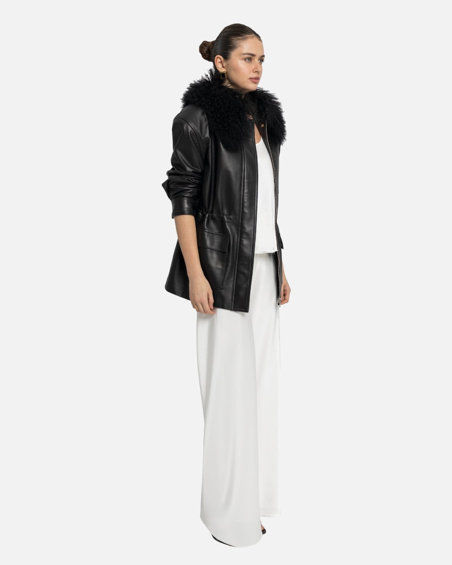 Allegra Leather Field Jacket