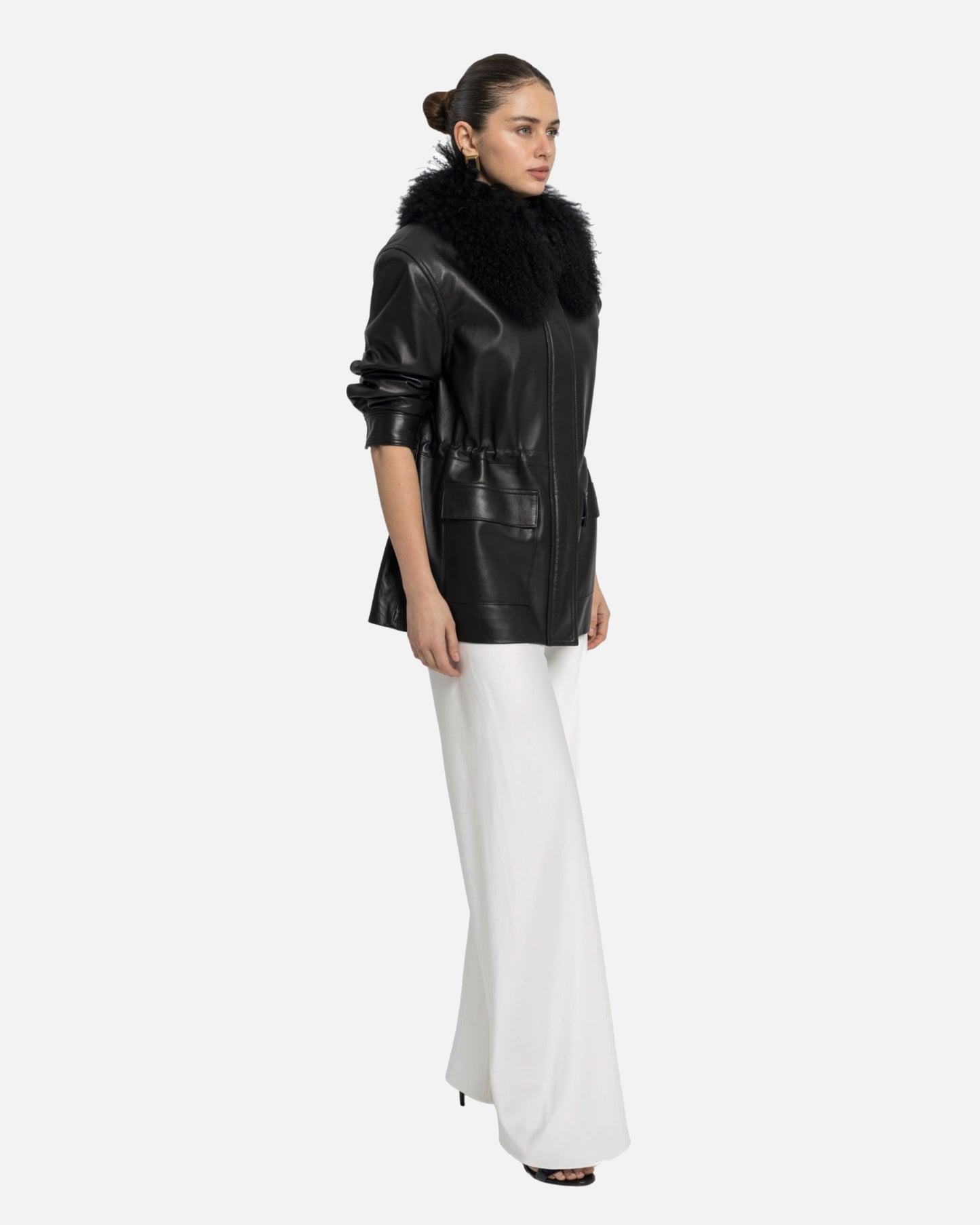 Allegra Leather Field Jacket
