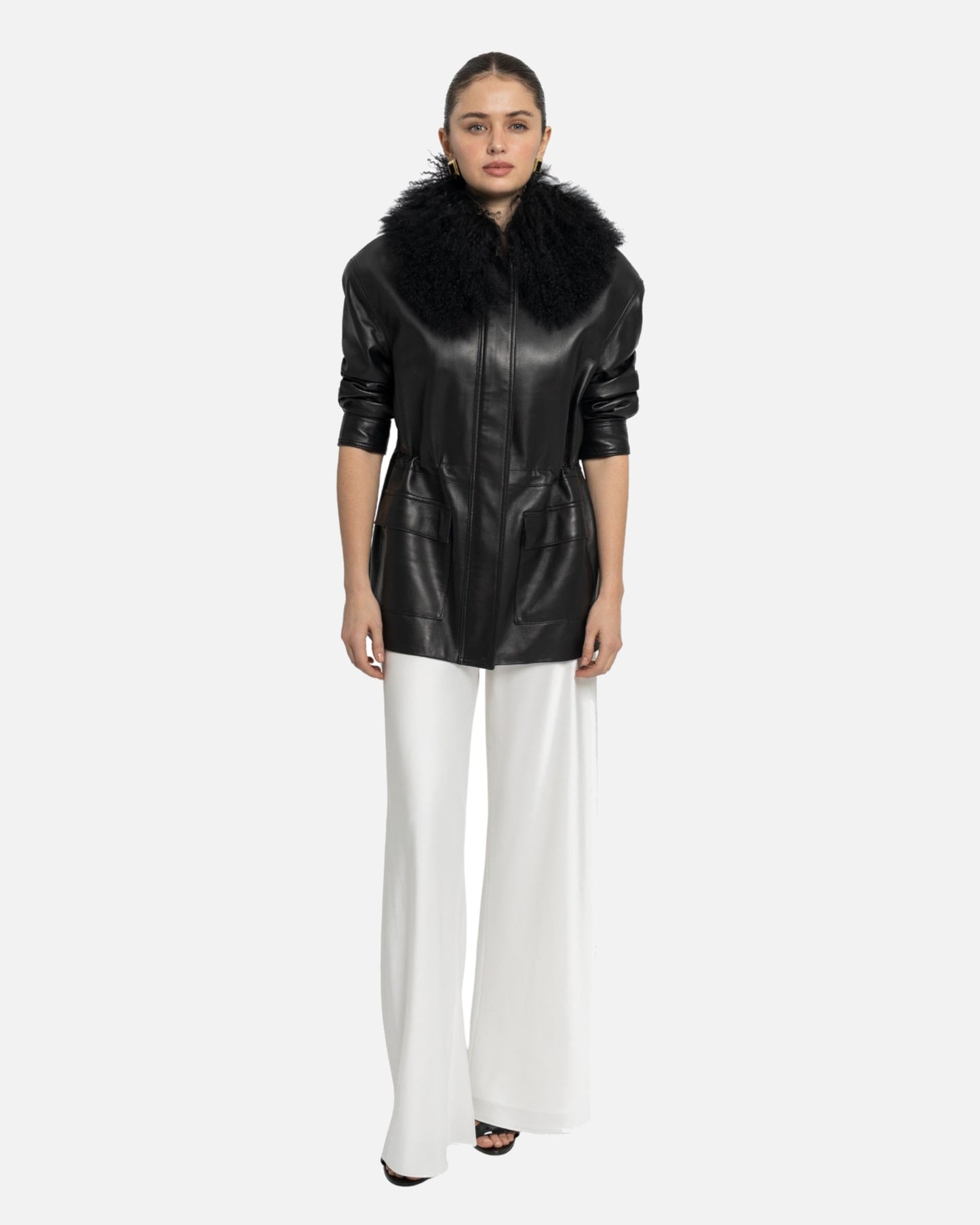 Allegra Leather Field Jacket