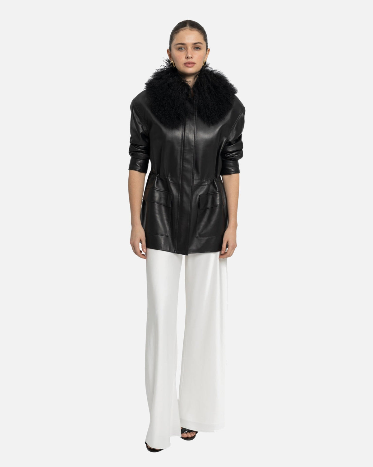 Allegra Leather Field Jacket
