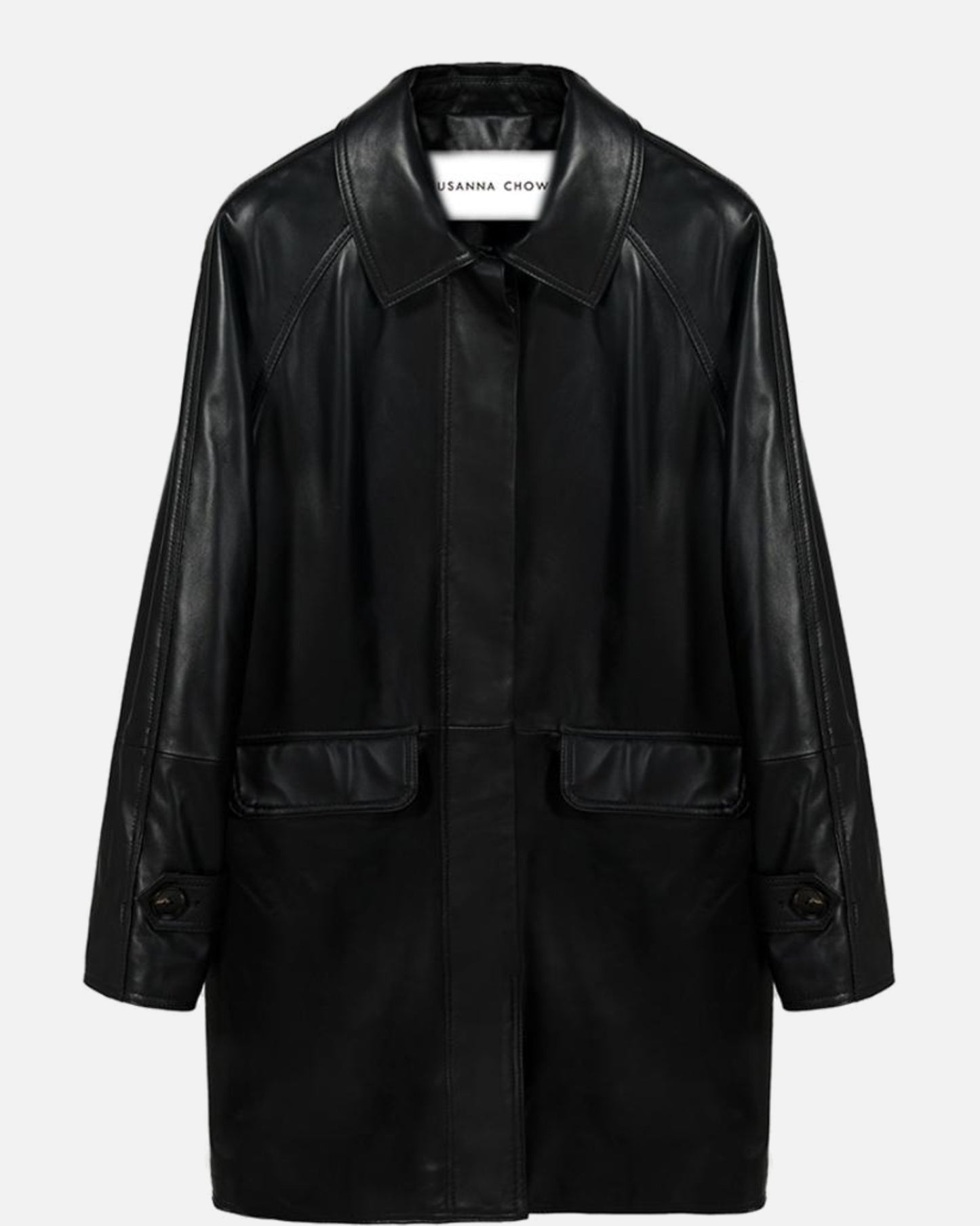 Wonnie Leather Midi Jacket