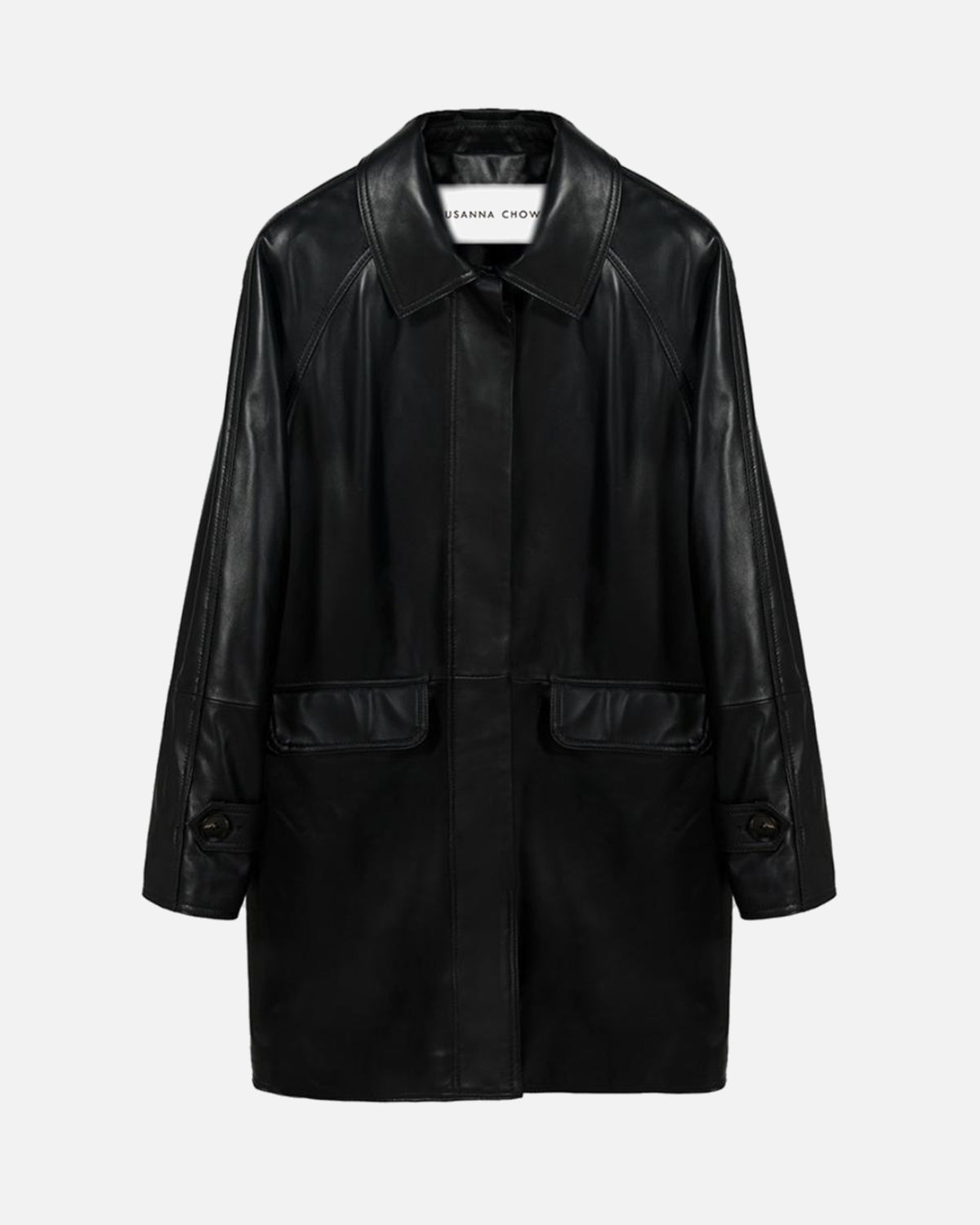 Wonnie Leather Midi Jacket