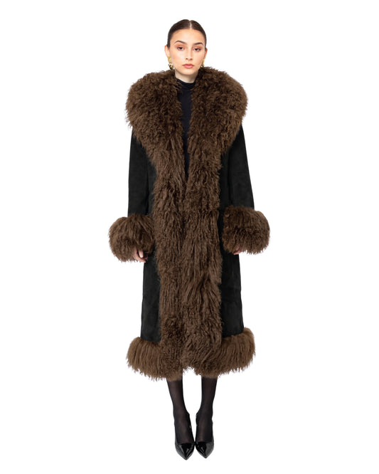 Dorothy Suede Maxi Coat