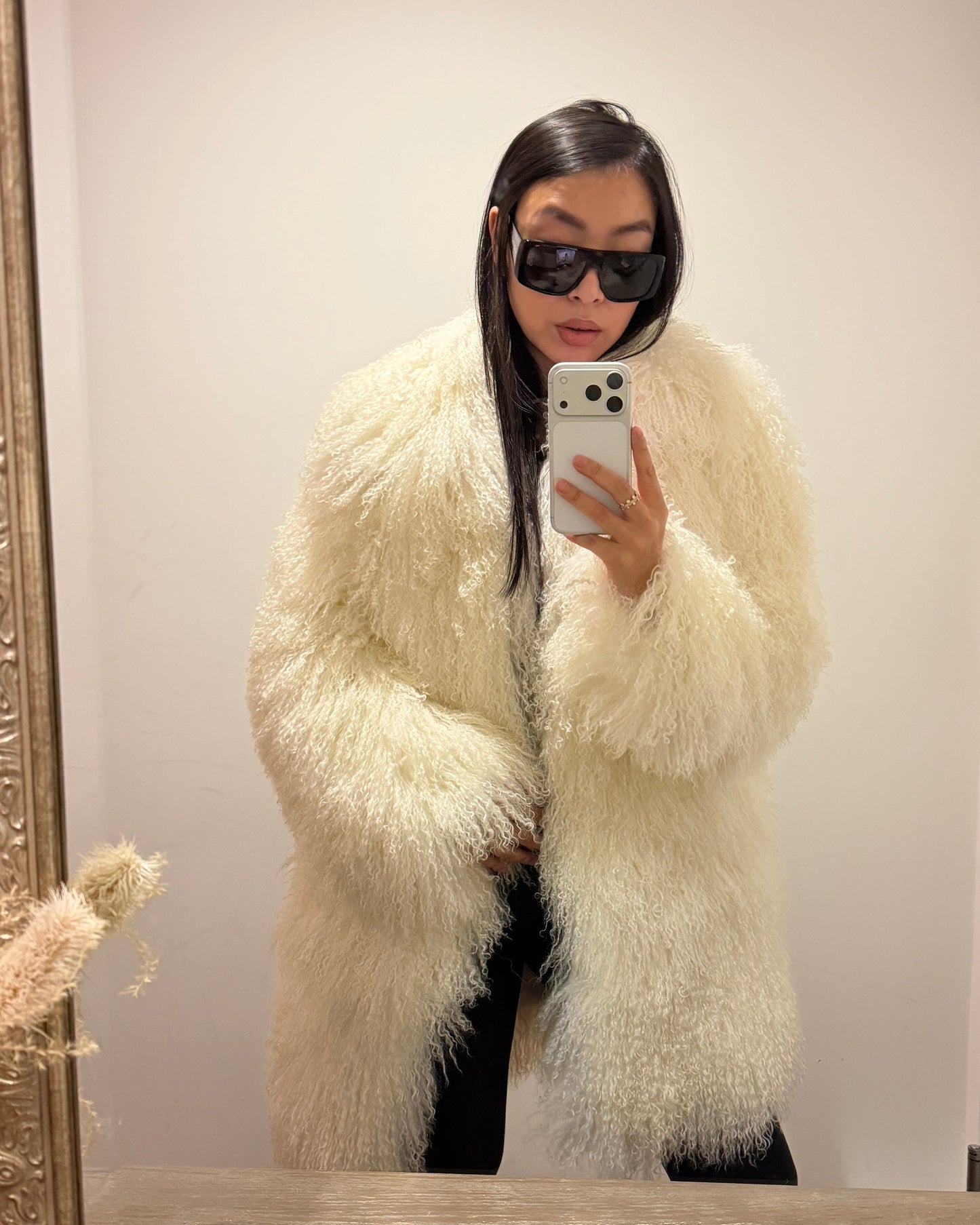Carrie Shearling Midi Coat