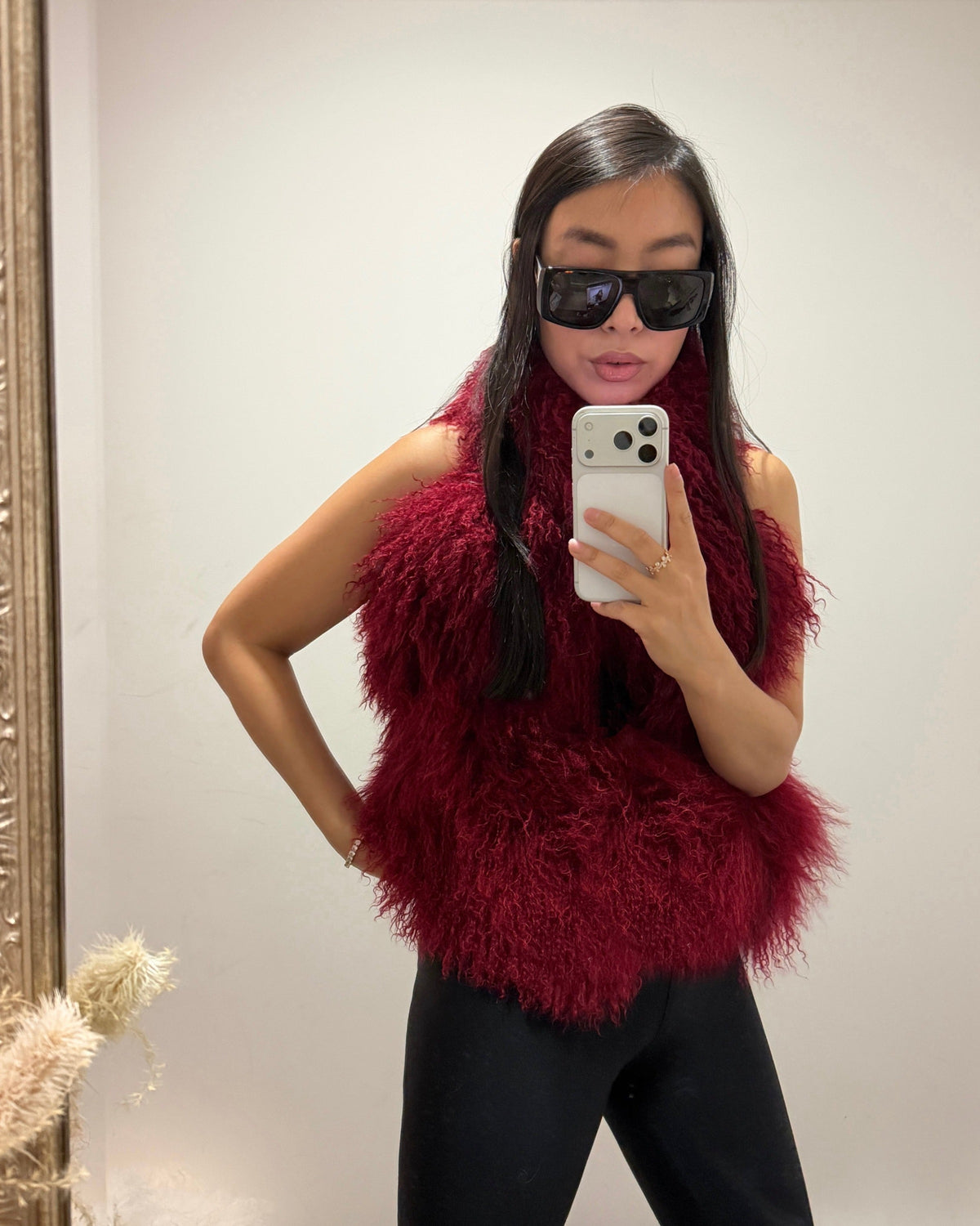 Carrie Shearling Scarf