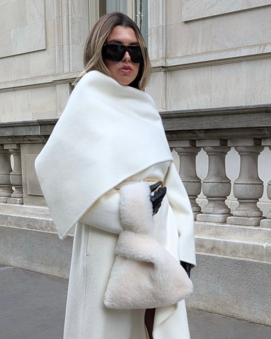 Charlotte Cashmere Shearling Swing Bag