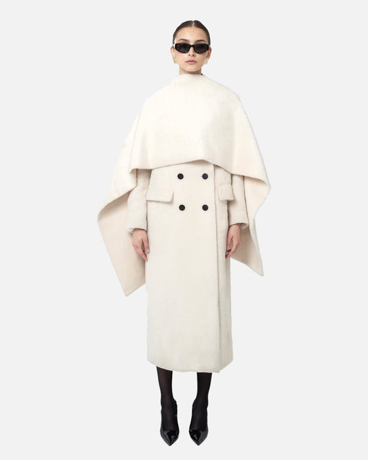 Collette Double Faced Alpaca Wool Cape Coat