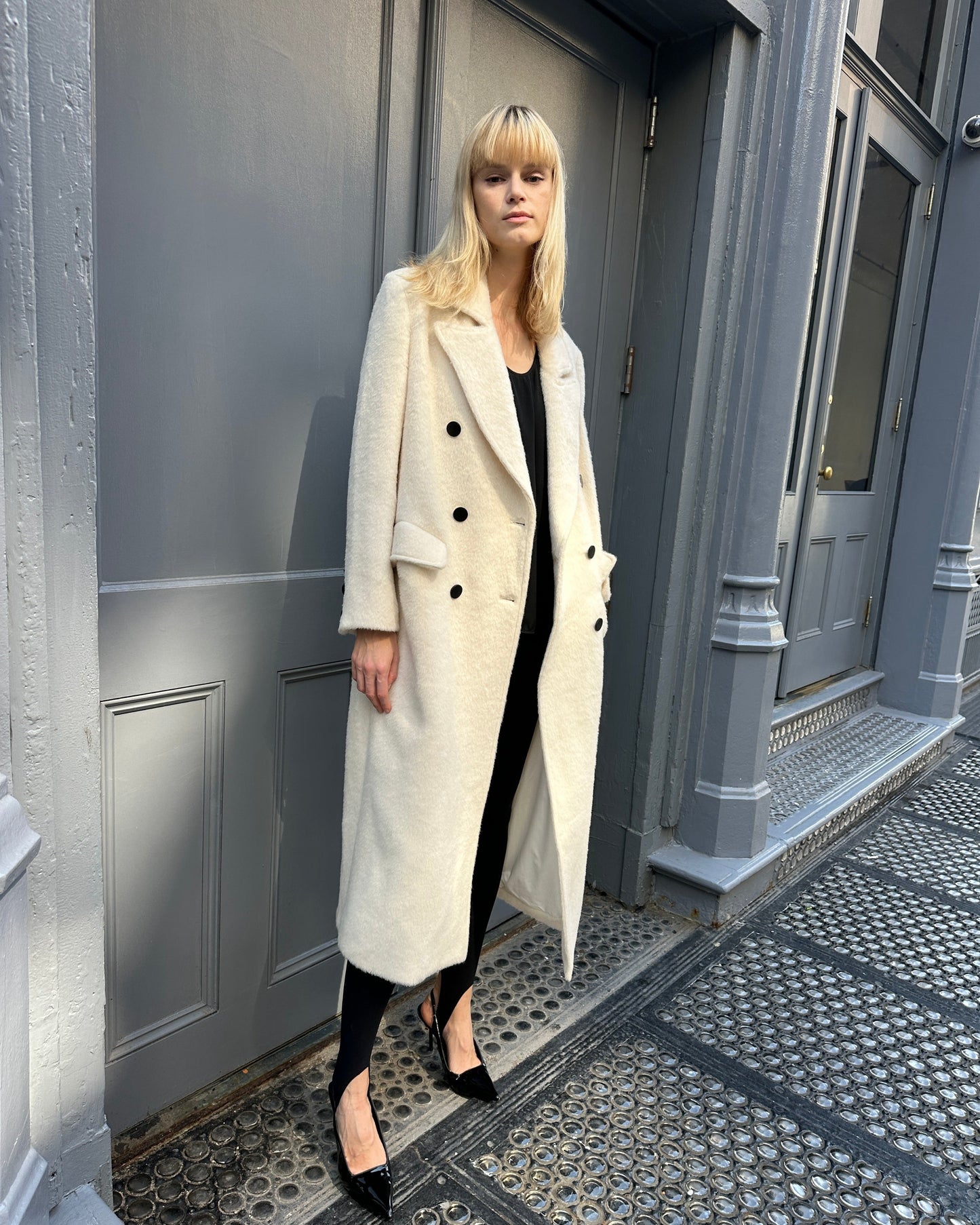 Collette Double Faced Alpaca Wool Cape Coat