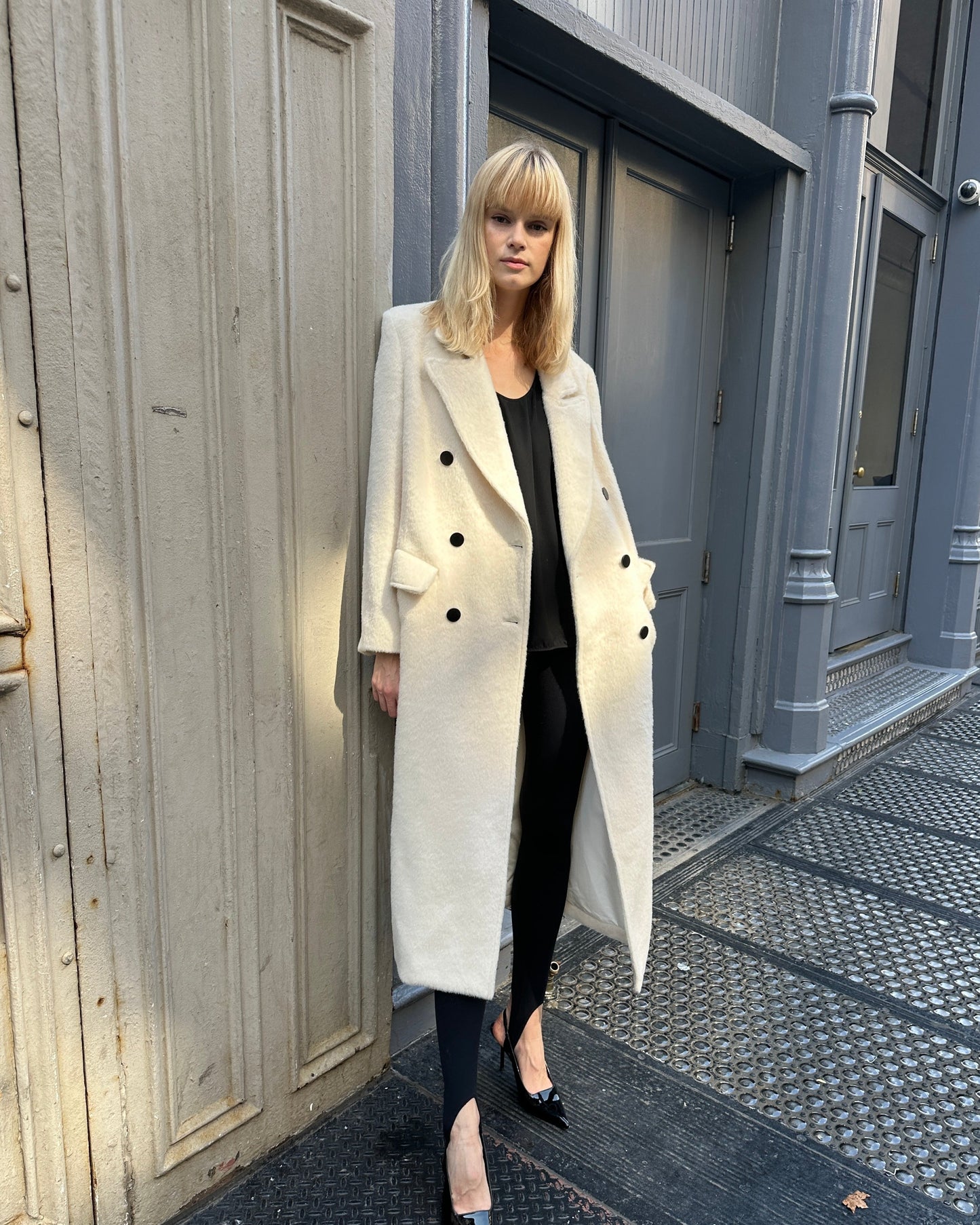 Collette Double Faced Alpaca Wool Cape Coat