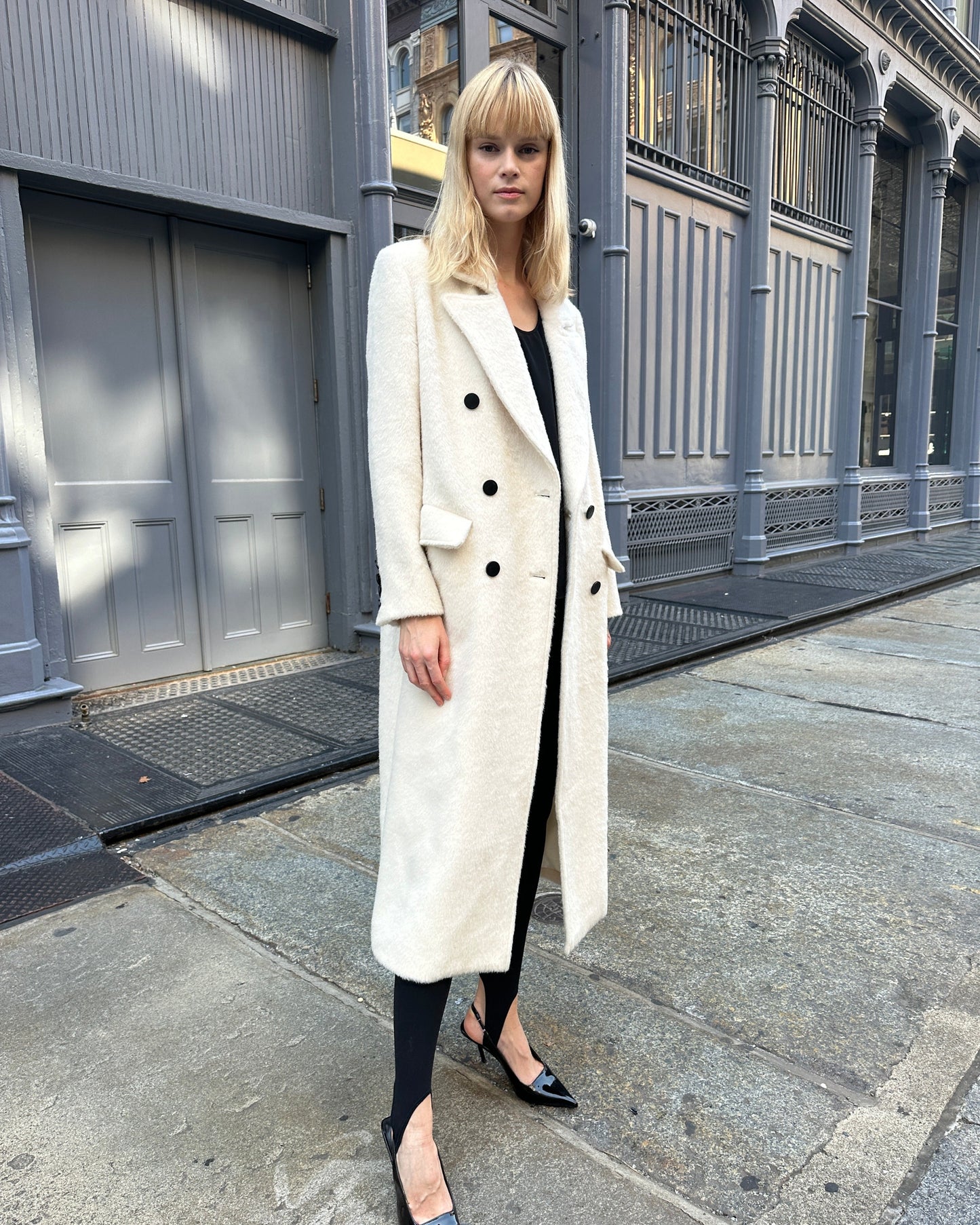 Collette Double Faced Alpaca Wool Cape Coat