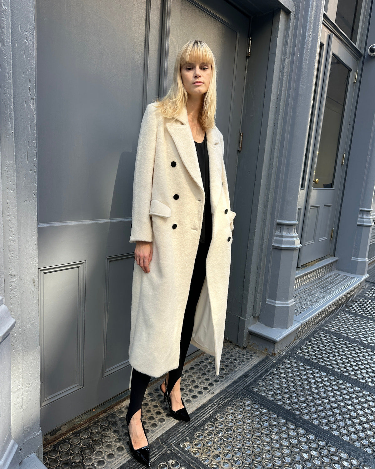 Collette Double Faced Alpaca Wool Cape Coat