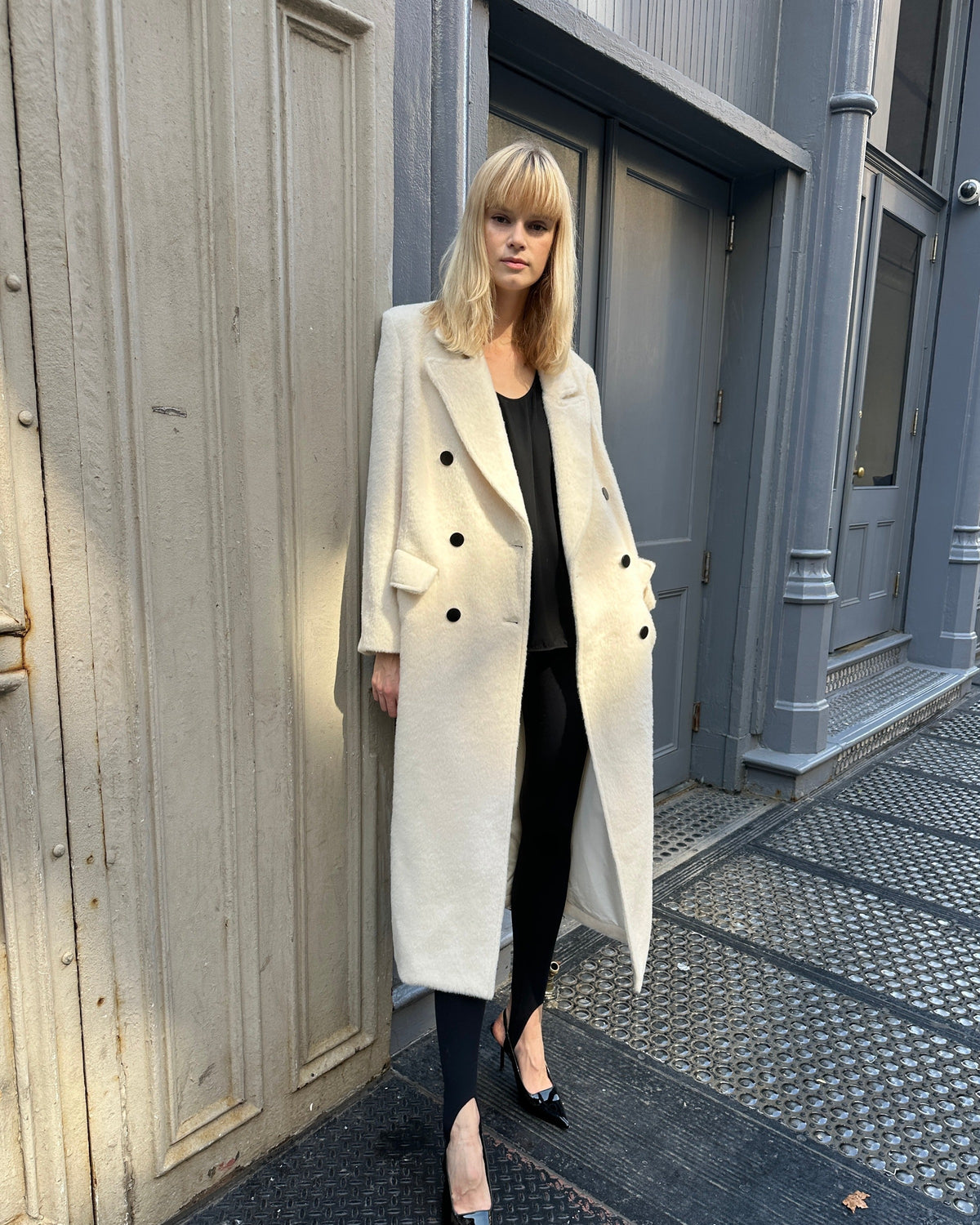 Collette Double Faced Alpaca Wool Cape Coat
