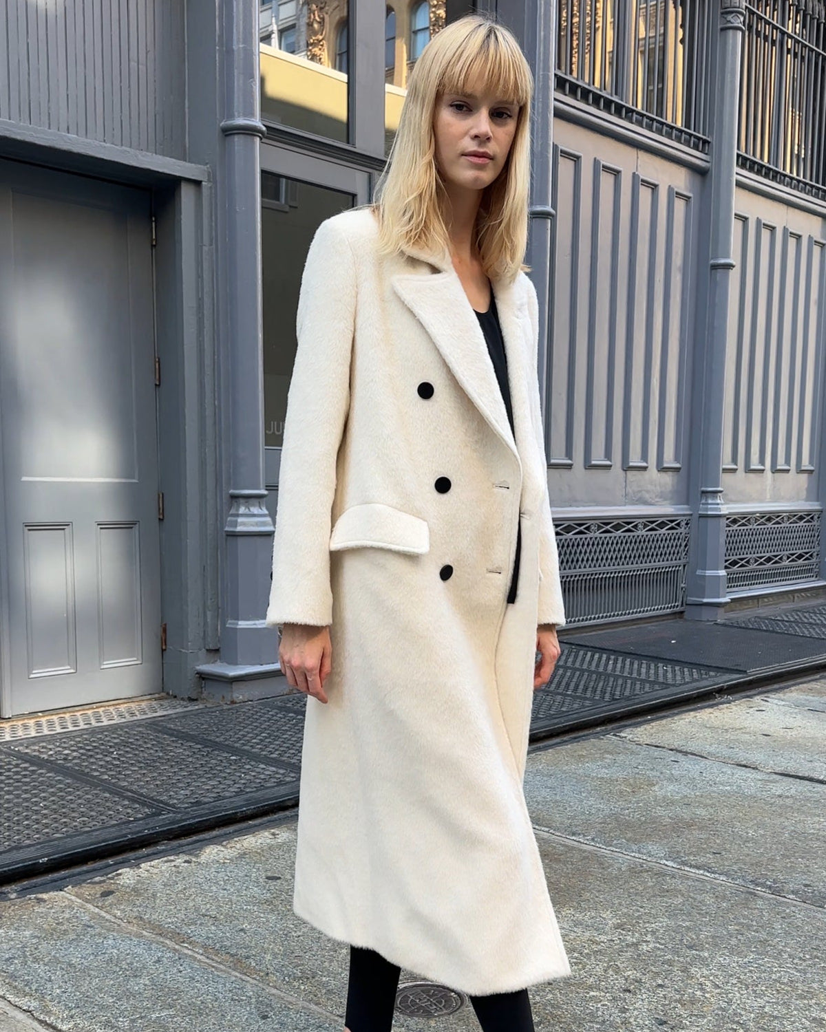 Collette Double Faced Alpaca Wool Cape Coat