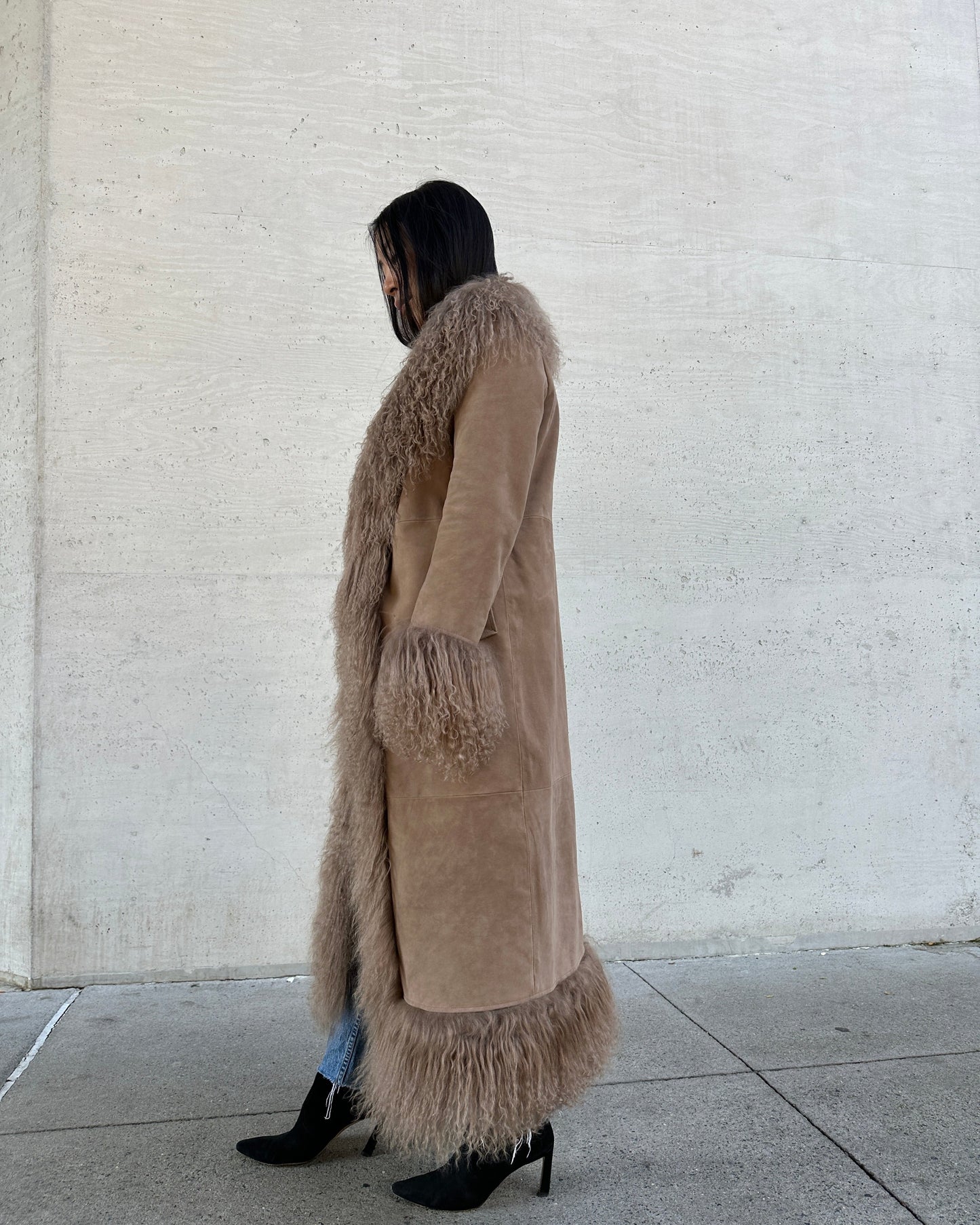 Dorothy Suede Maxi Coat
