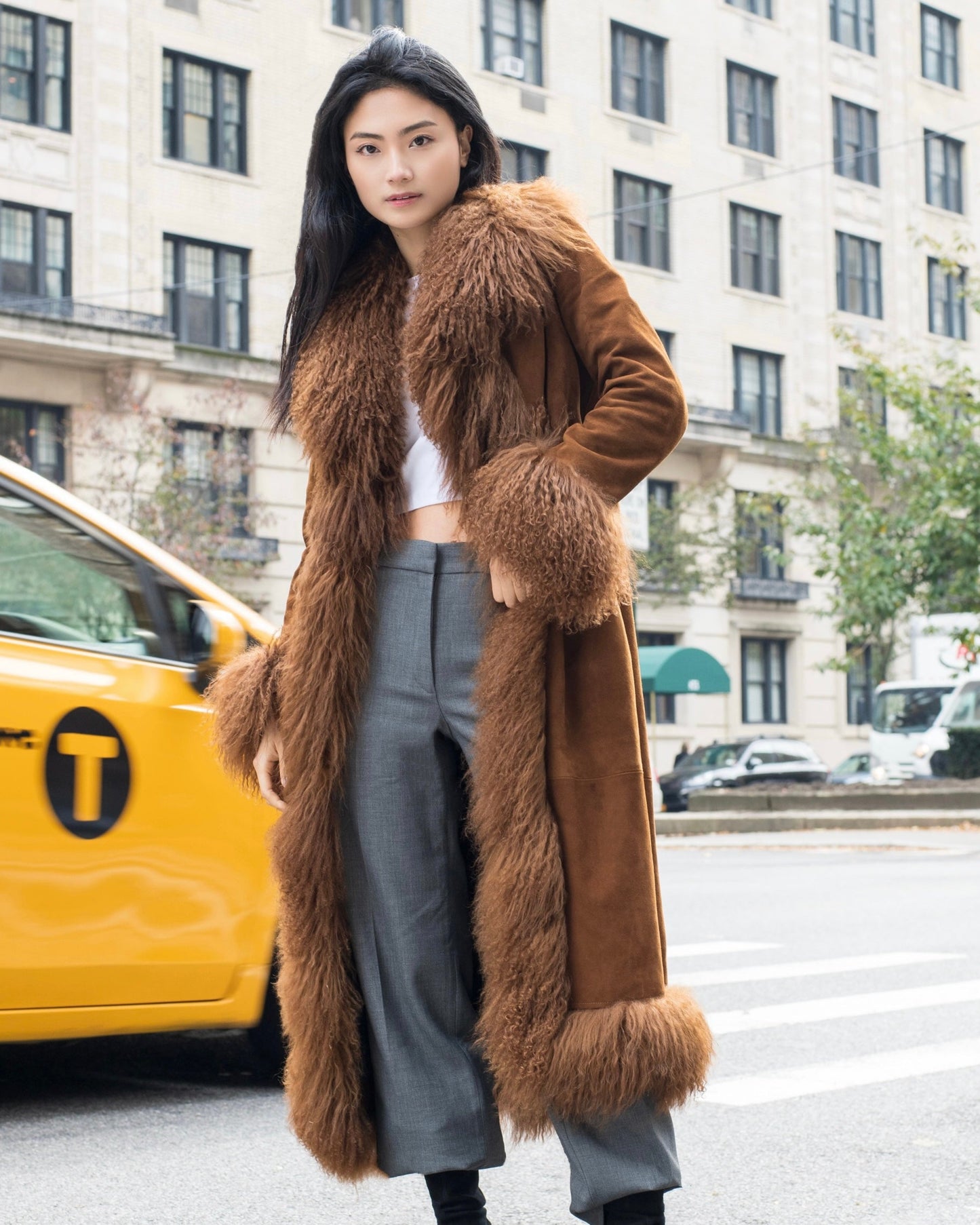 Dorothy Suede Maxi Coat