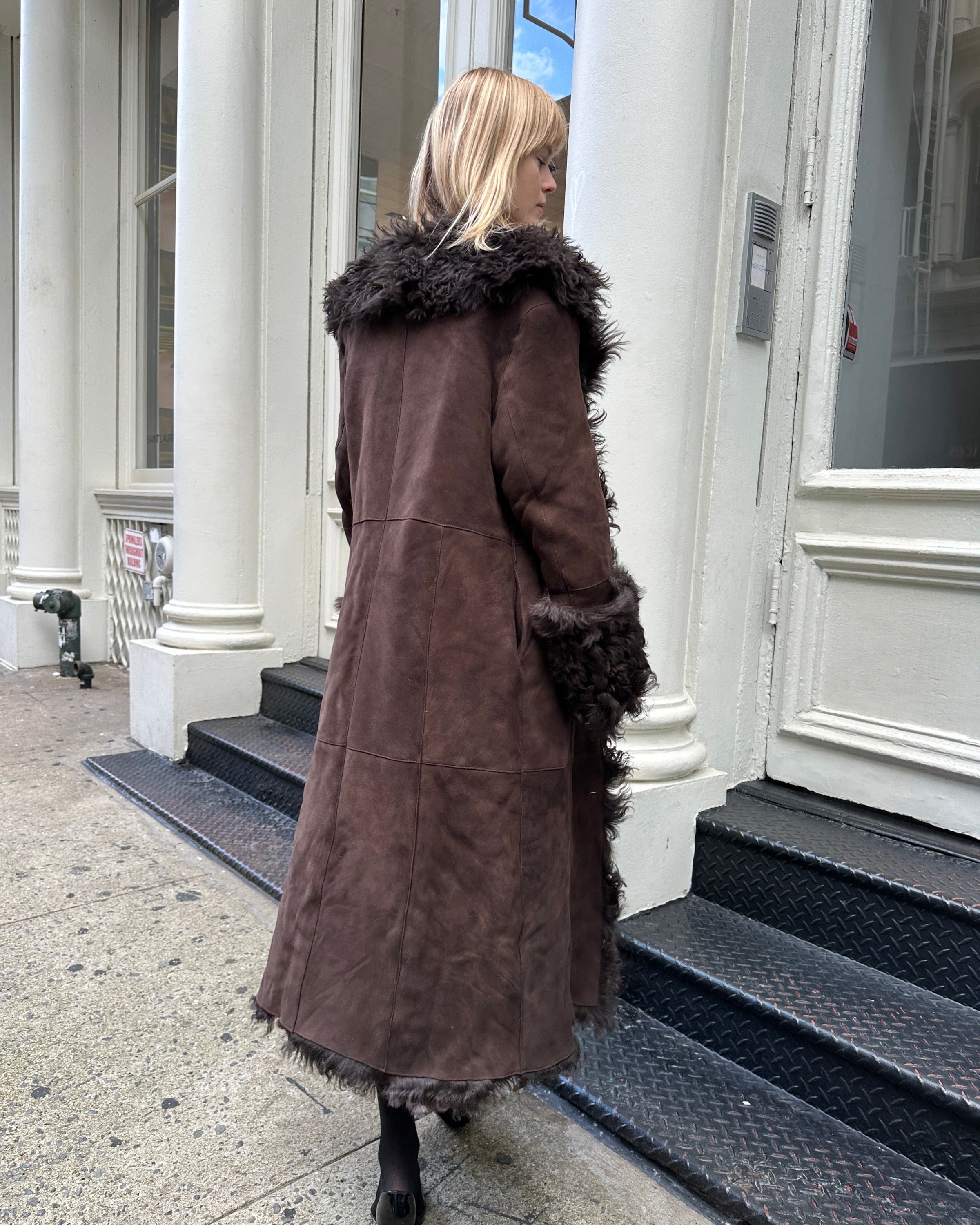 Daphne Shearling Suede Coat – SUSANNA CHOW