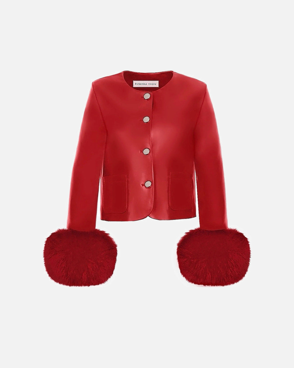 Dawson Leather Shearling Trim Jacket