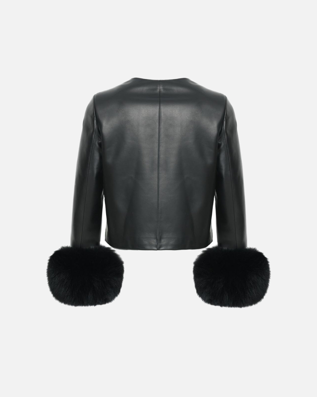 Dawson Leather Shearling Trim Jacket