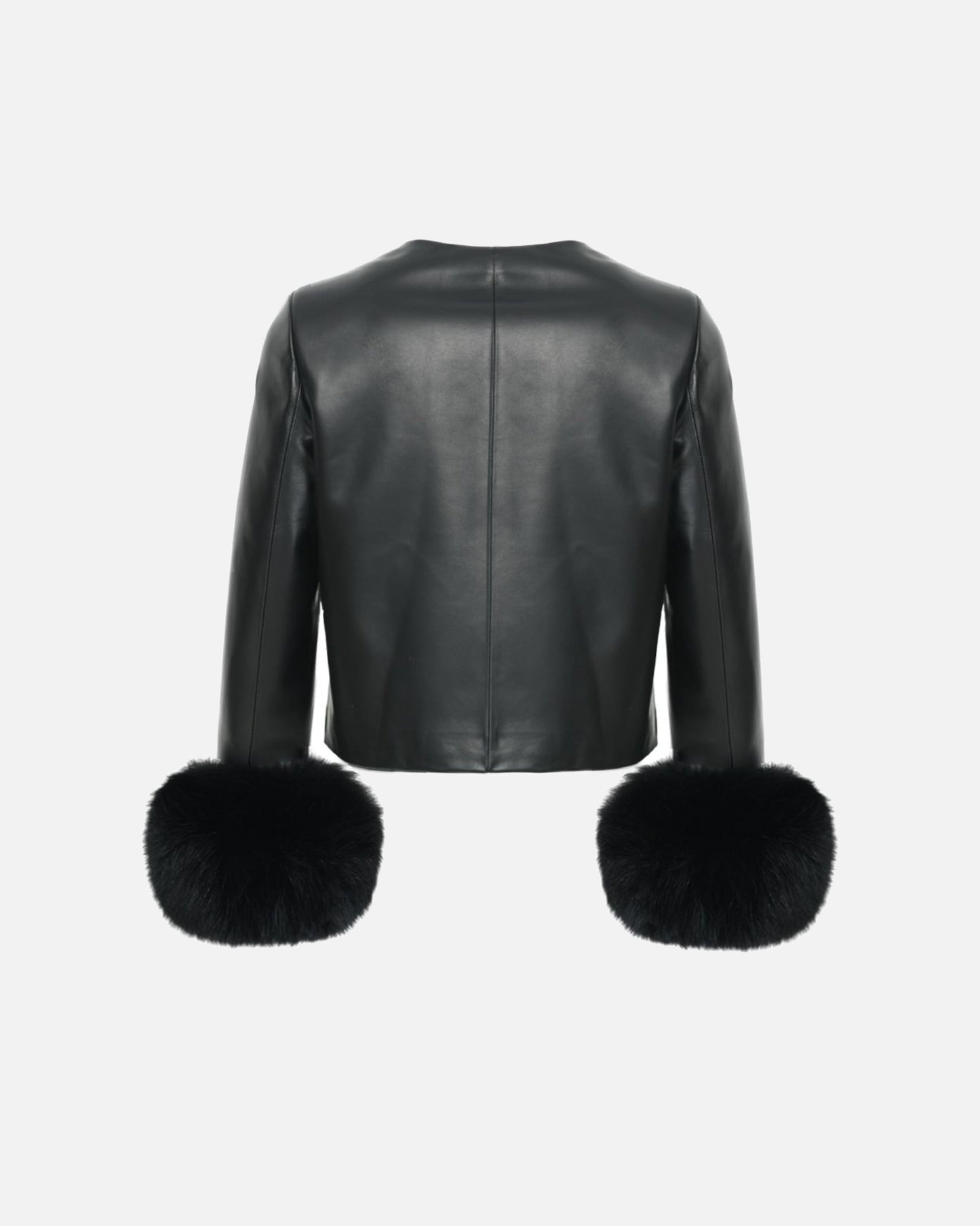 Dawson Leather Shearling Trim Jacket