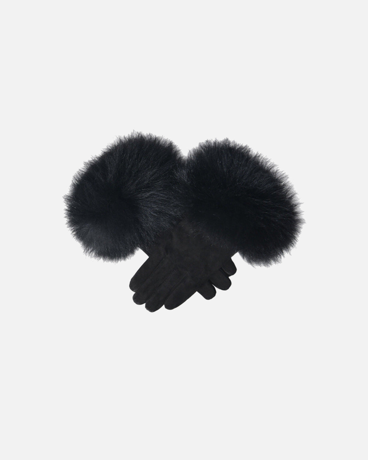 Dawson Shearling Trim Suede Gloves Etaupe