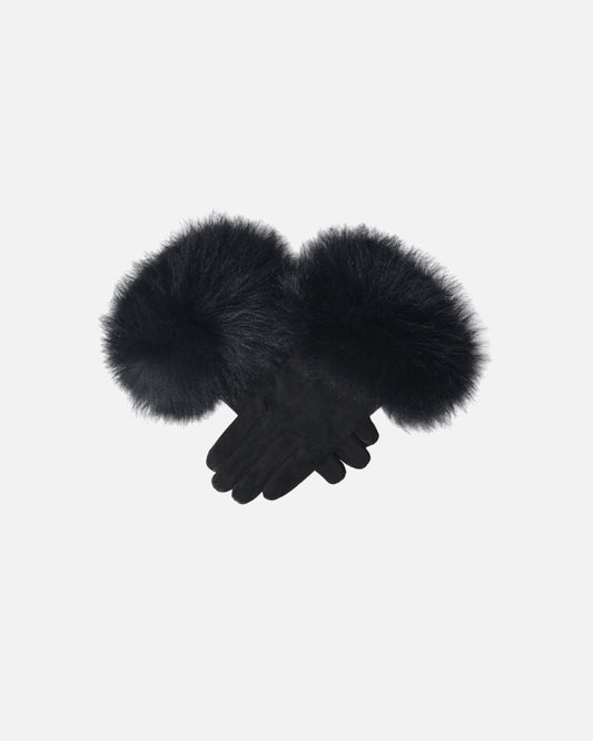 Dawson Shearling Trim Suede Gloves