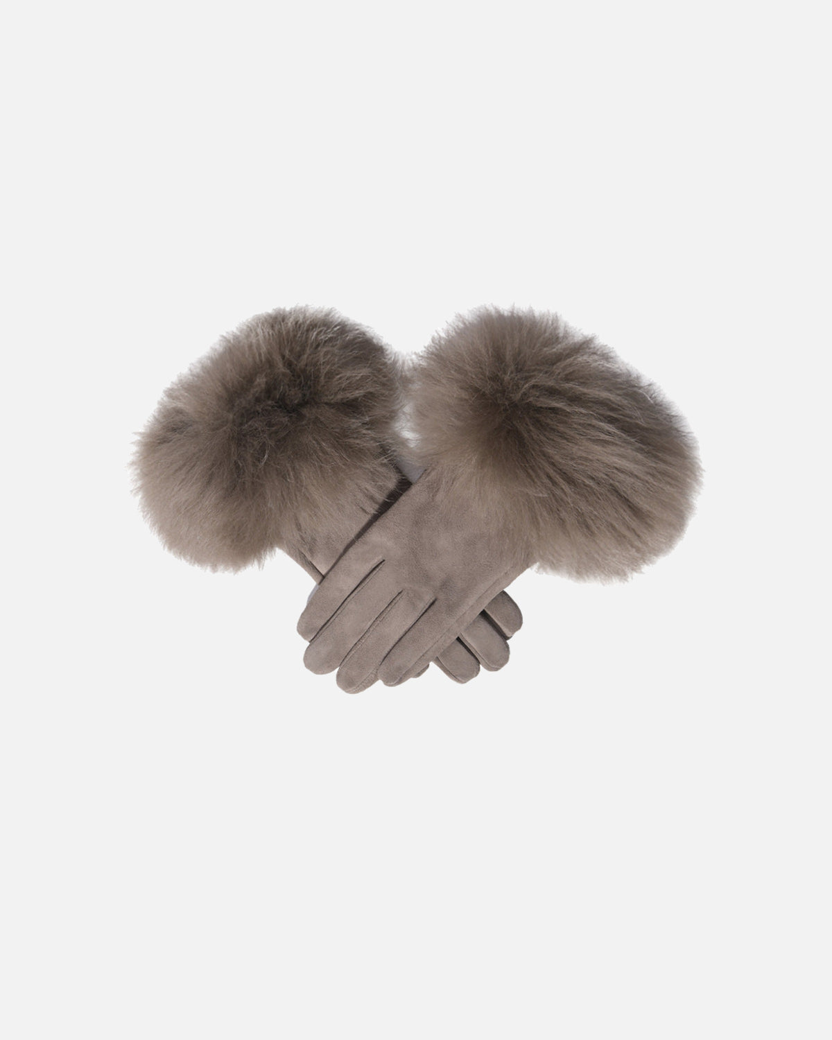 Dawson Shearling Trim Suede Gloves